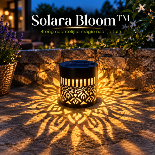Solara Bloom™ – Solar Tuinlamp met Mandalapatroon