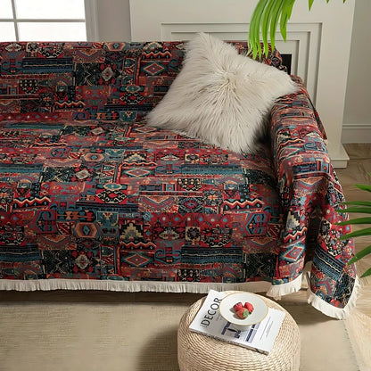 Casablanca Bohemian Bankhoes – Chenille met Kwastjes voor je Bank | Oase Wonen