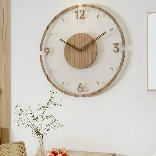 SilentWood – Moderne Geluidloze Wandklok
