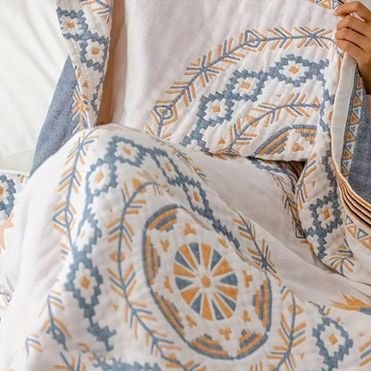Mandala Elowen Omkeerbare Katoenen Deken | Oase Wonen
