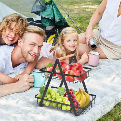 VertiFruit – 3-laags Fruitmand met Elegant Design