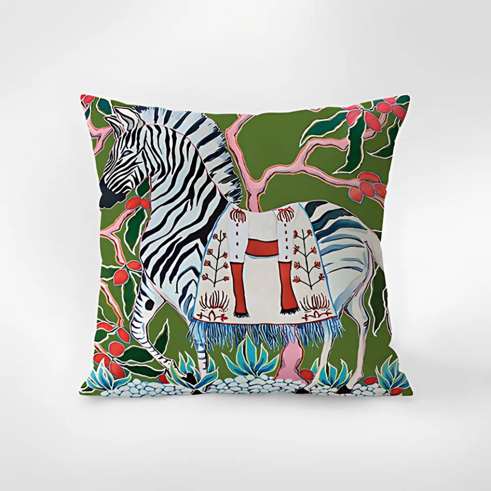 Tapestry Kussenhoes met Dierenprint – Microvezel 45x45 cm | Oase Wonen