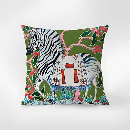 Tapestry Kussenhoes met Dierenprint – Microvezel 45x45 cm | Oase Wonen
