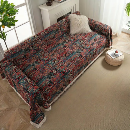 Casablanca Bohemian Bankhoes – Chenille met Kwastjes voor je Bank | Oase Wonen