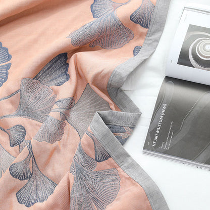 Serena Ginkgo Katoenen Mousseline Quilt | Oase Wonen