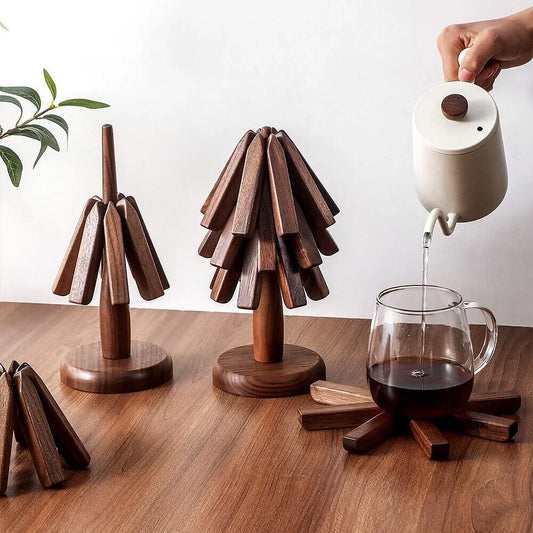 TimberNest Onderzetter Set – houten onderzetters