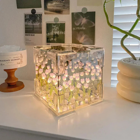 DIY lichtgevende oneindig tulpen lamp