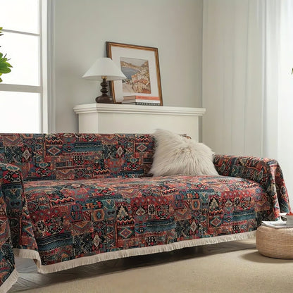 Casablanca Bohemian Bankhoes – Chenille met Kwastjes voor je Bank | Oase Wonen
