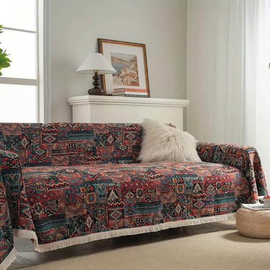 Casablanca Bohemian Bankhoes – Chenille met Kwastjes voor je Bank | Oase Wonen