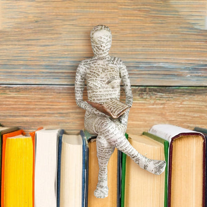 Amélie Lezer Sculptuur voor Boekenkast | Oase Wonen