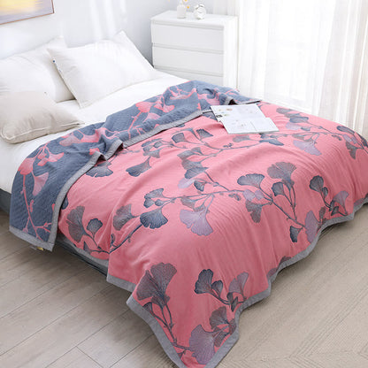 Serena Ginkgo Katoenen Mousseline Quilt | Oase Wonen
