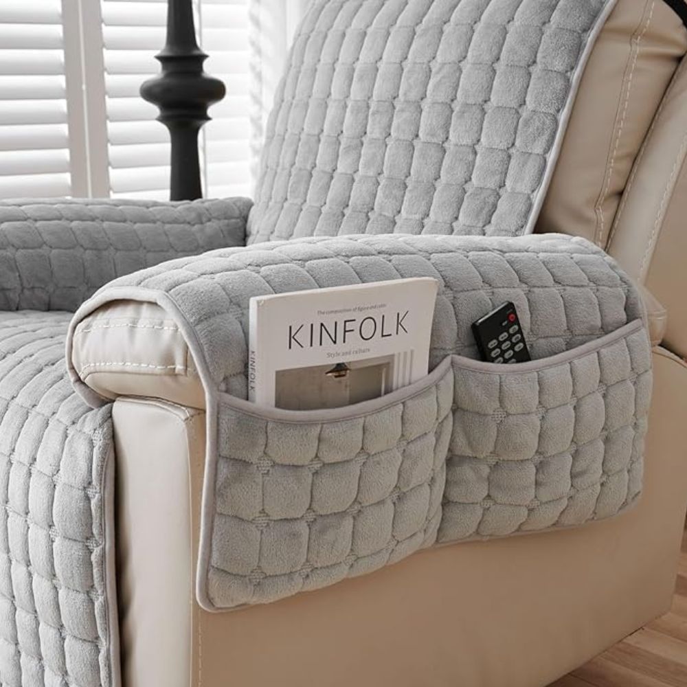 Snug Grid Relaxstoelhoes – Zachte Microvezelhoes voor Relaxstoel | Oase Wonen