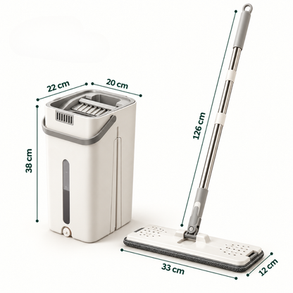 Oase Wonen CleanFlow™ Dweilsysteem - Dweil met schoon water. Vuil water blijft apart