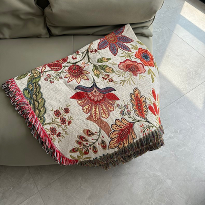Country Charm Floral Plaid – Polyester/Katoen Woonplaid | Oase Wonen