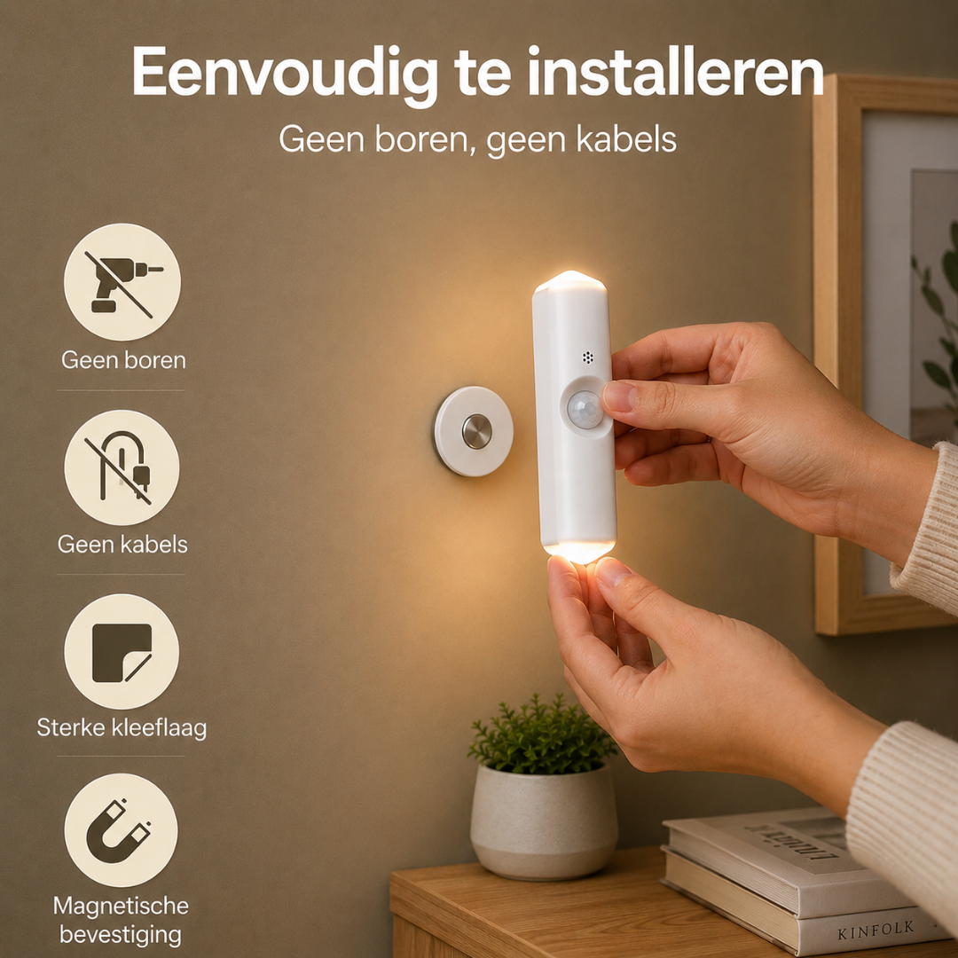 LumaGlow sensorlamp - Automatisch licht zonder boren voor de perfecte ambiance