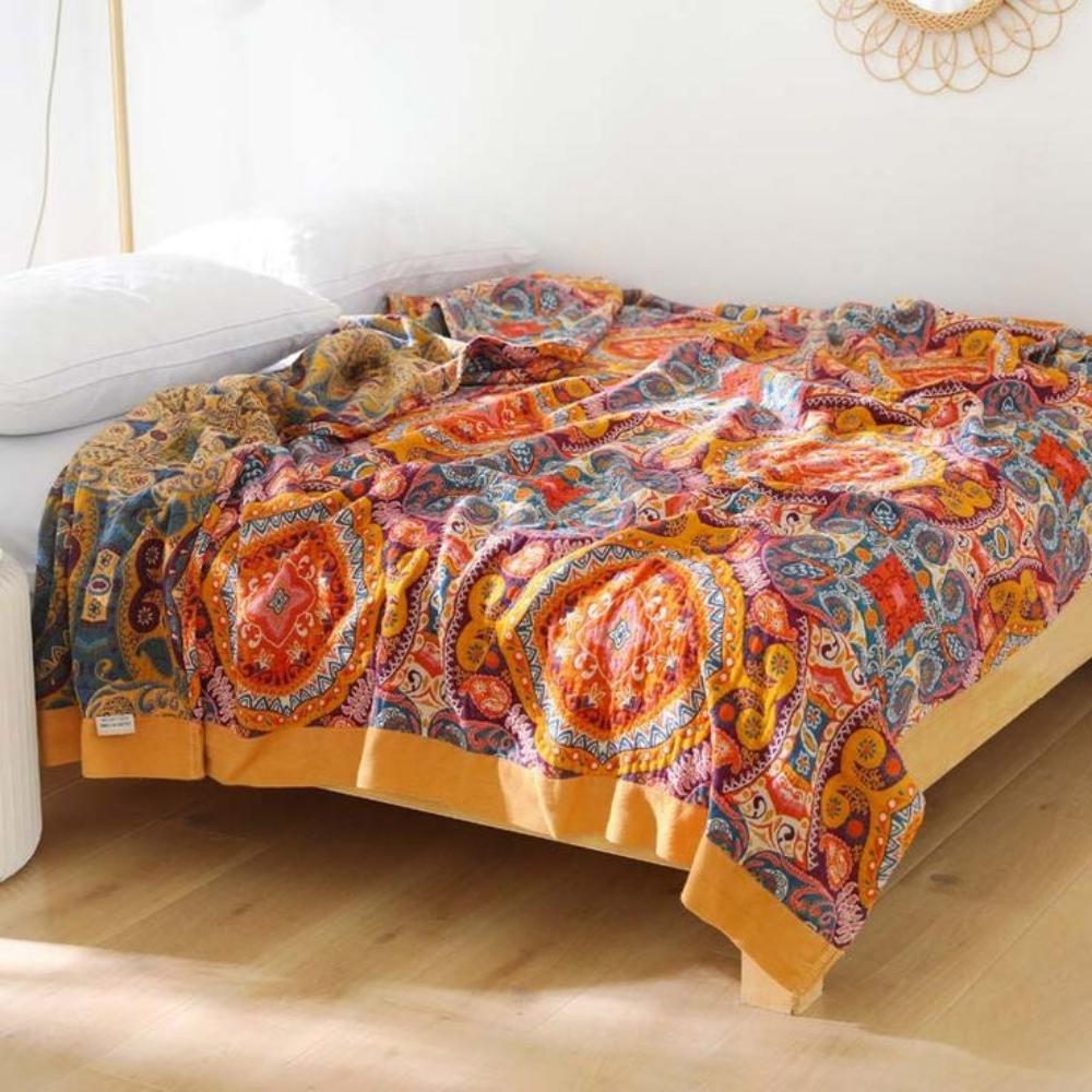 Boho Dubbelzijdig Katoenen Zomerdeken | Oase Wonen