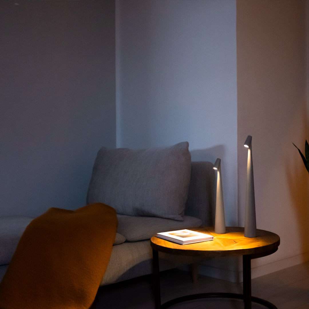 Lumi Draadloze tafellamp | 3 helderheidsniveaus en oplaadbare LED
