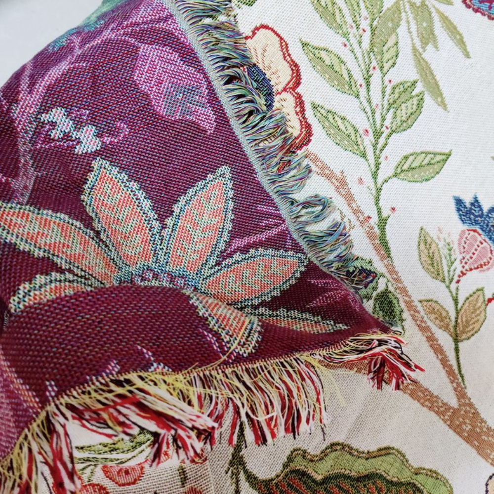 Country Charm Floral Plaid – Polyester/Katoen Woonplaid | Oase Wonen