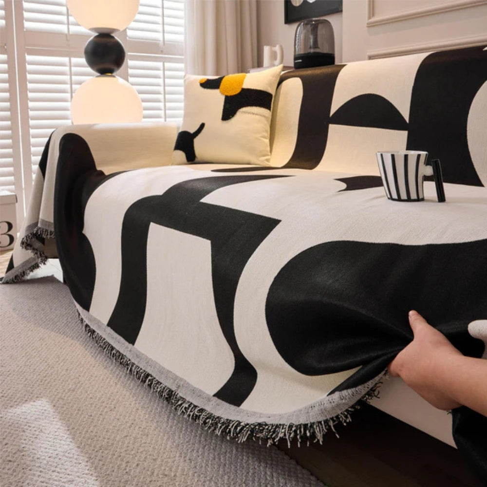 Harper Luxe Chenille Bankhoes – Zachte Jacquard Hoes voor je Bank | Oase Wonen