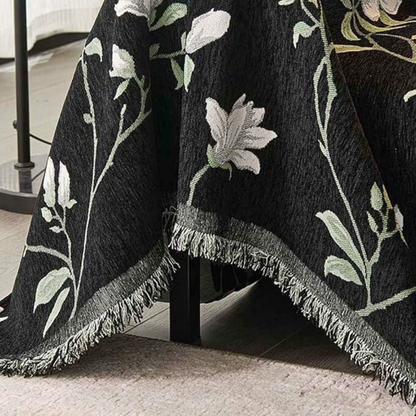 Vintage Bloemen Chenille Bankhoes – Stofdicht en Krasbestendig | Oase Wonen