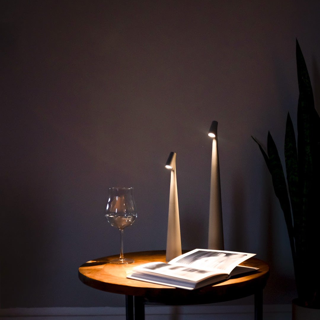 Lumi Draadloze tafellamp | 3 helderheidsniveaus en oplaadbare LED