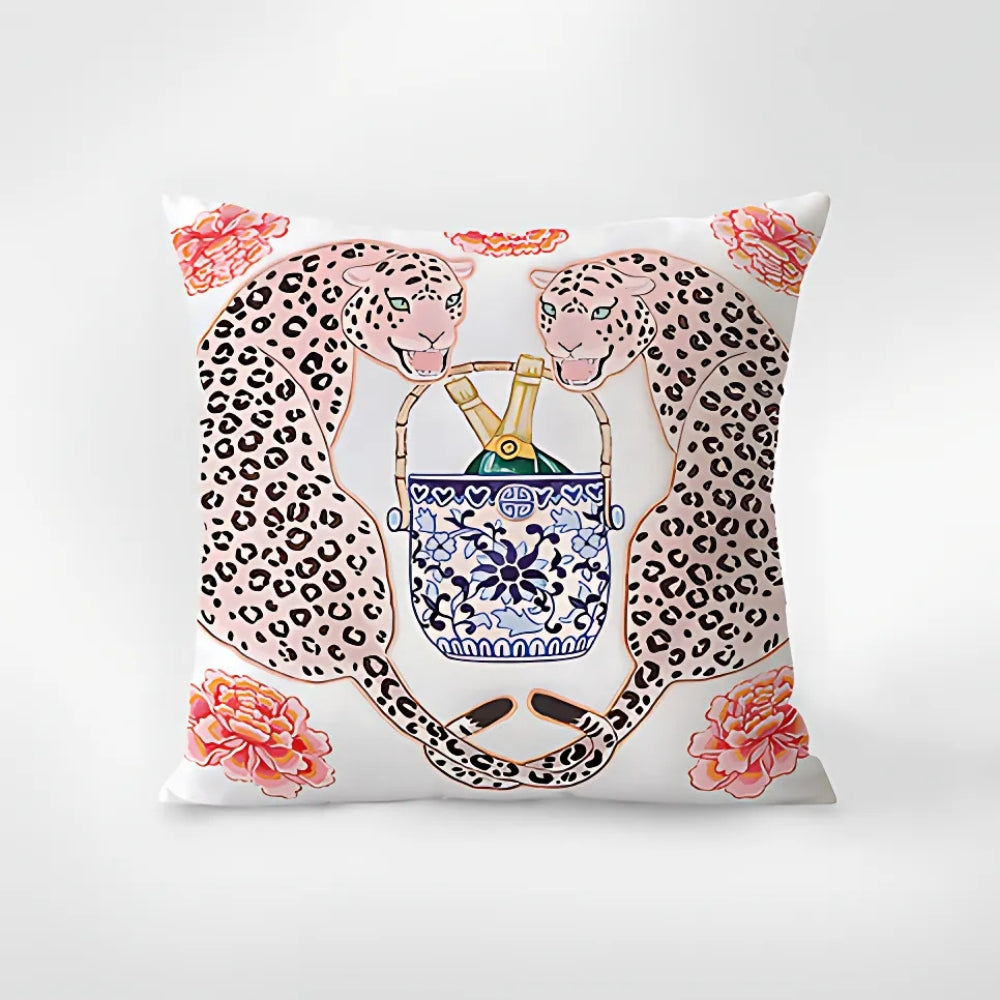 Tapestry Kussenhoes met Dierenprint – Microvezel 45x45 cm | Oase Wonen