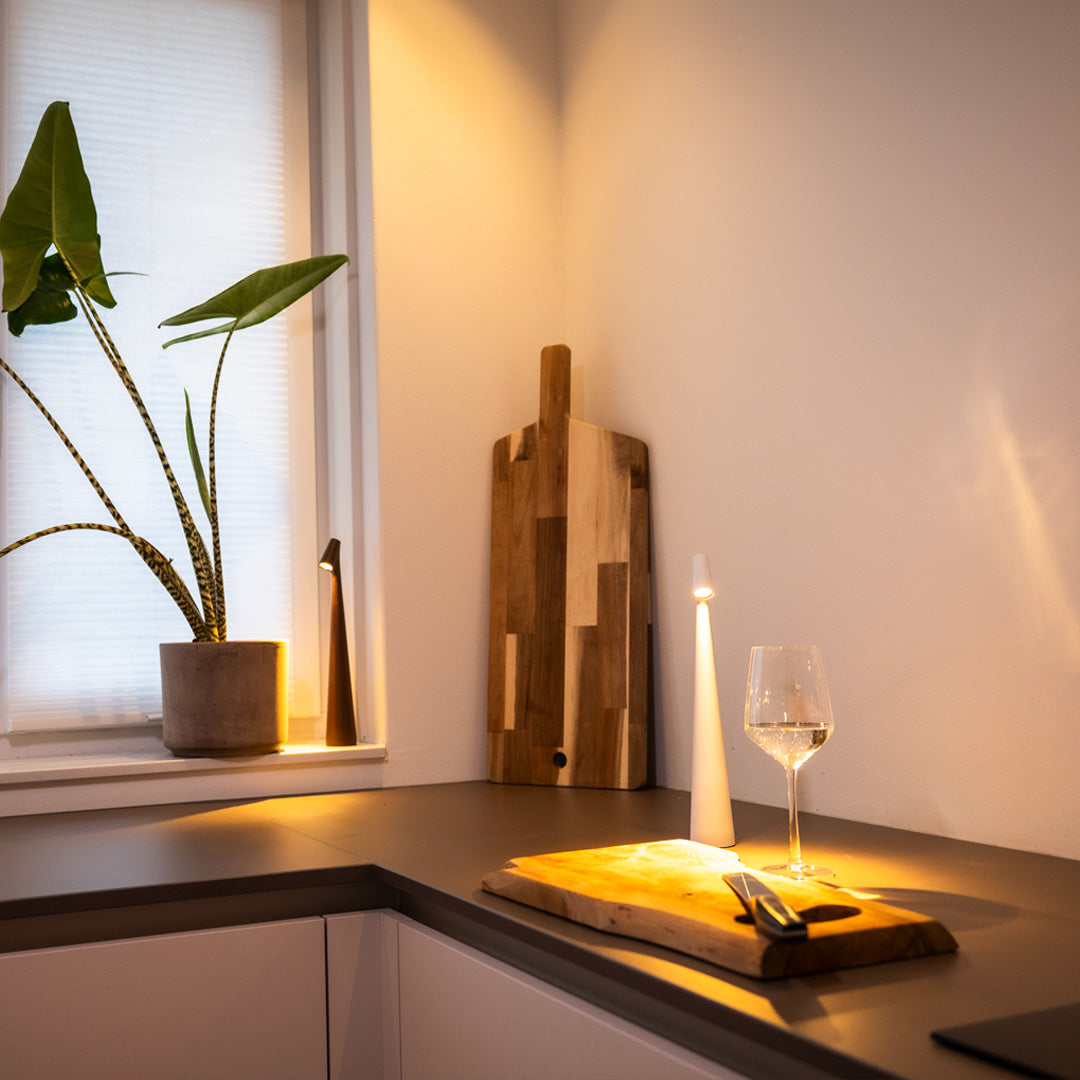 Lumi Draadloze tafellamp | 3 helderheidsniveaus en oplaadbare LED