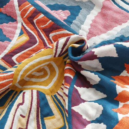 Nordic Sunburst Katoenen Deken – Licht en Zacht voor Elk Seizoen | Oase Wonen