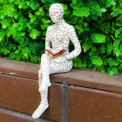 Amélie Lezer Sculptuur voor Boekenkast | Oase Wonen