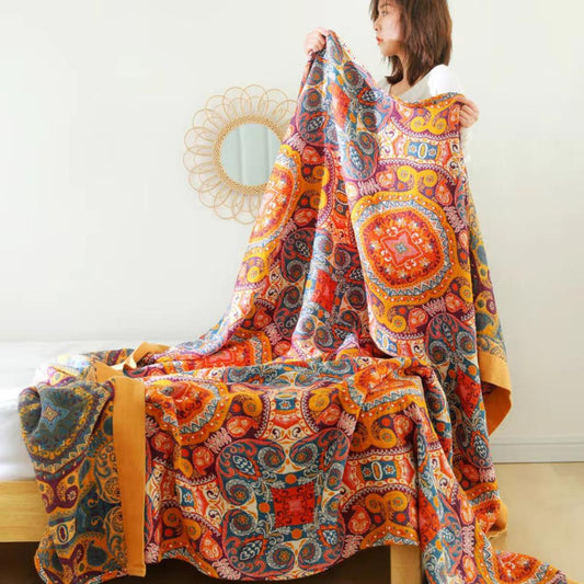 Boho Dubbelzijdig Katoenen Zomerdeken | Oase Wonen
