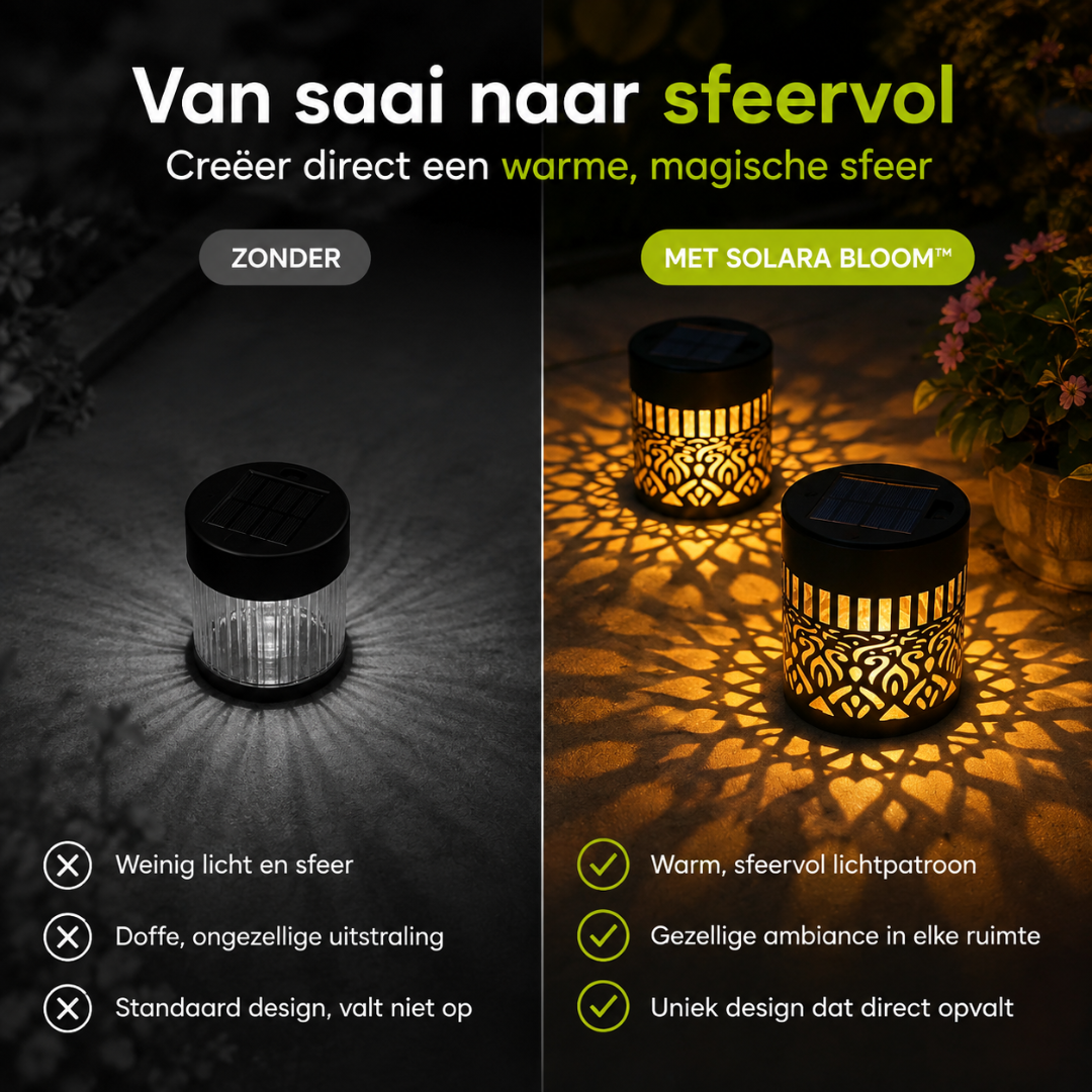 Solara Bloom™ – Solar Tuinlamp met Mandalapatroon