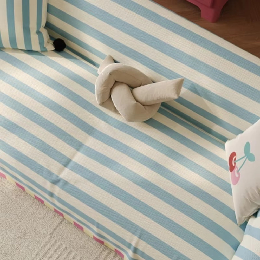 Pastel Gestreepte Bankhoes – Zachte Microvezel voor je Bank | Oase Wonen