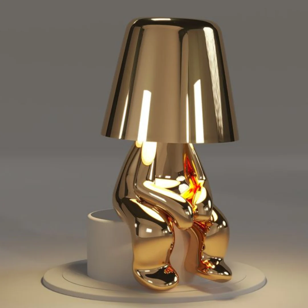 speelse tafellamp met uniek artistiek ontwerp en dimbaar licht – perfecte decoratie voor woonkamer, slaapkamer of bureau