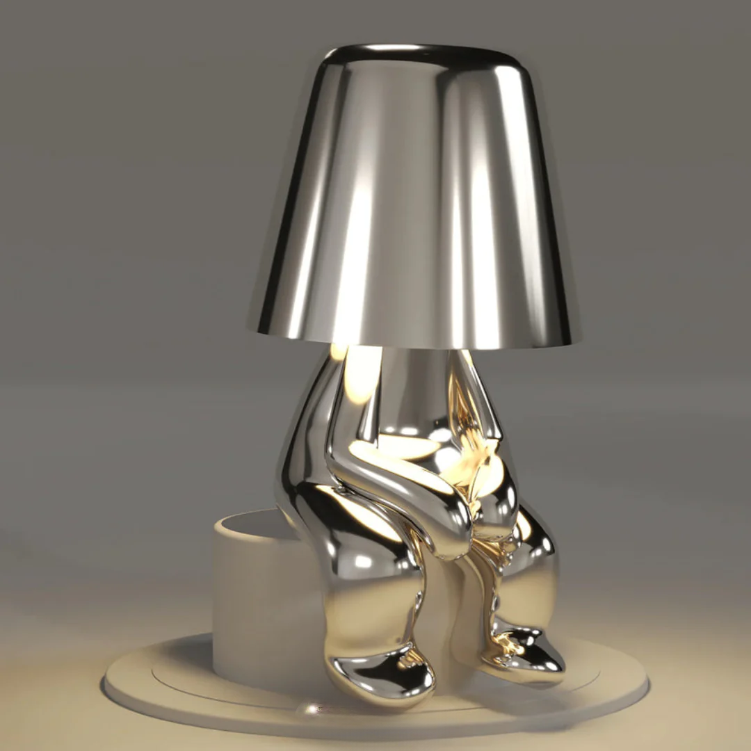 speelse tafellamp met uniek artistiek ontwerp en dimbaar licht – perfecte decoratie voor woonkamer, slaapkamer of bureau