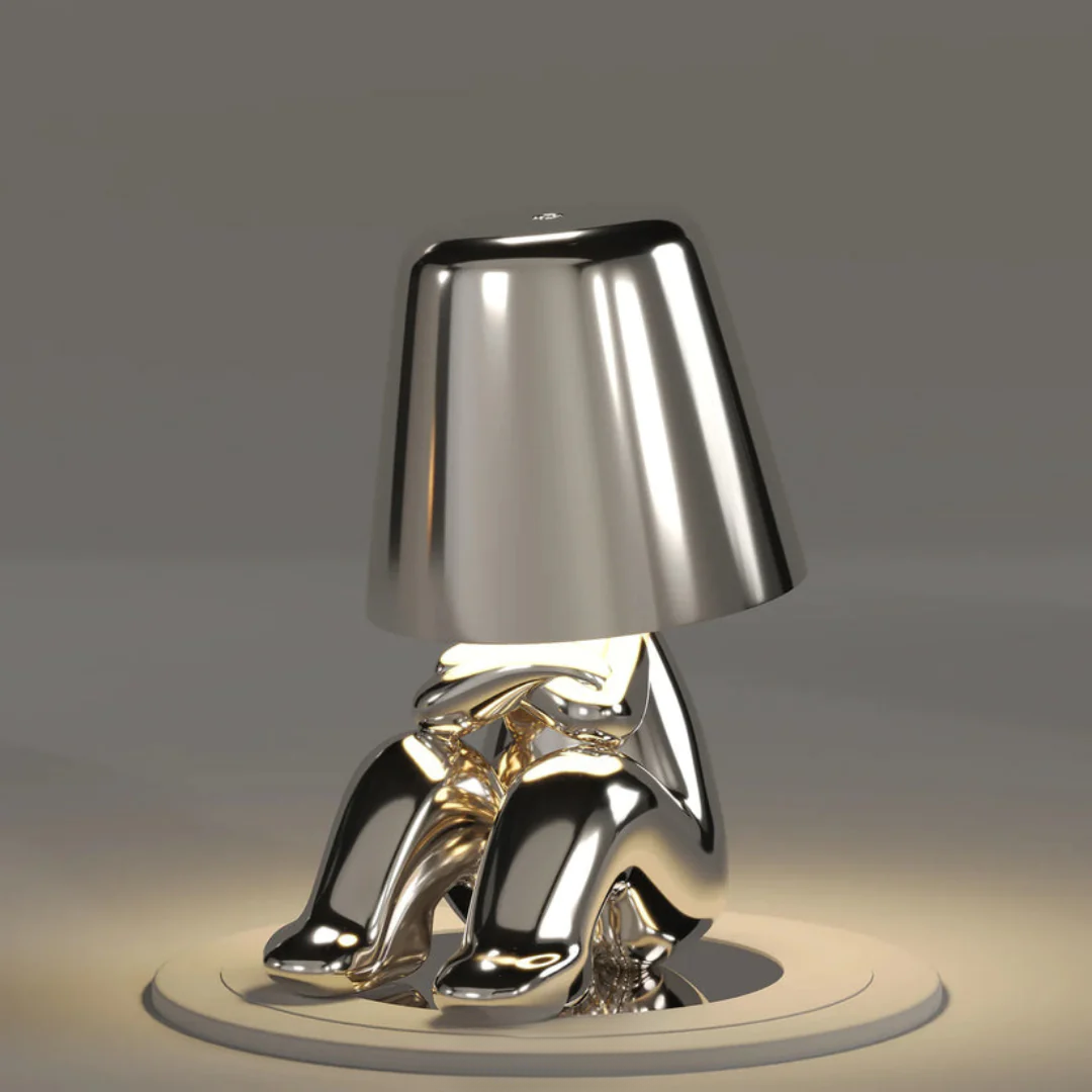 speelse tafellamp met uniek artistiek ontwerp en dimbaar licht – perfecte decoratie voor woonkamer, slaapkamer of bureau