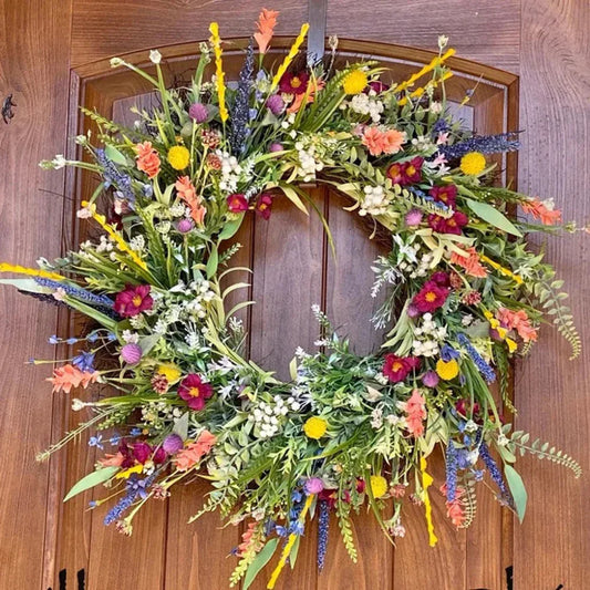 FloraLune – Handgemaakte Bloemenkrans voor Elk Seizoen
