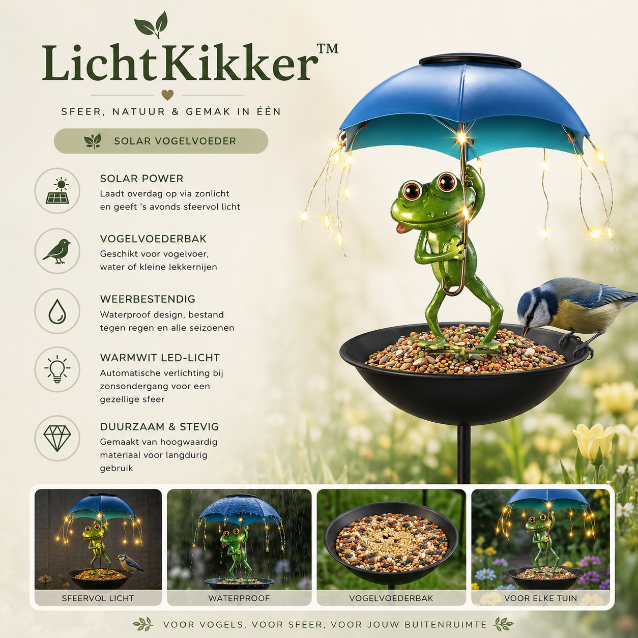 LichtKikker™ – Solar Vogelvoeder