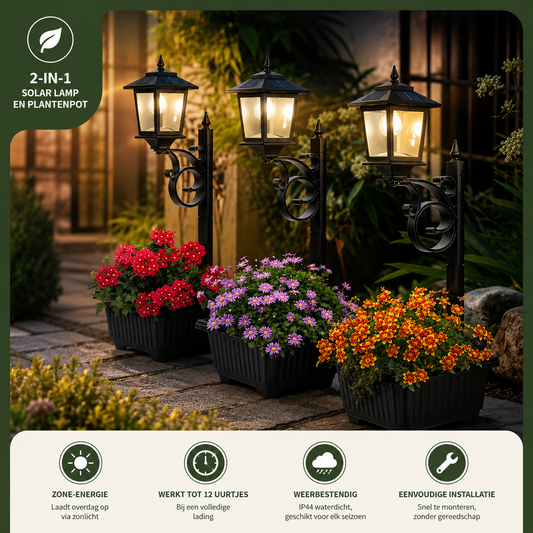 BloeiLicht™ – Solar Bloempotlamp