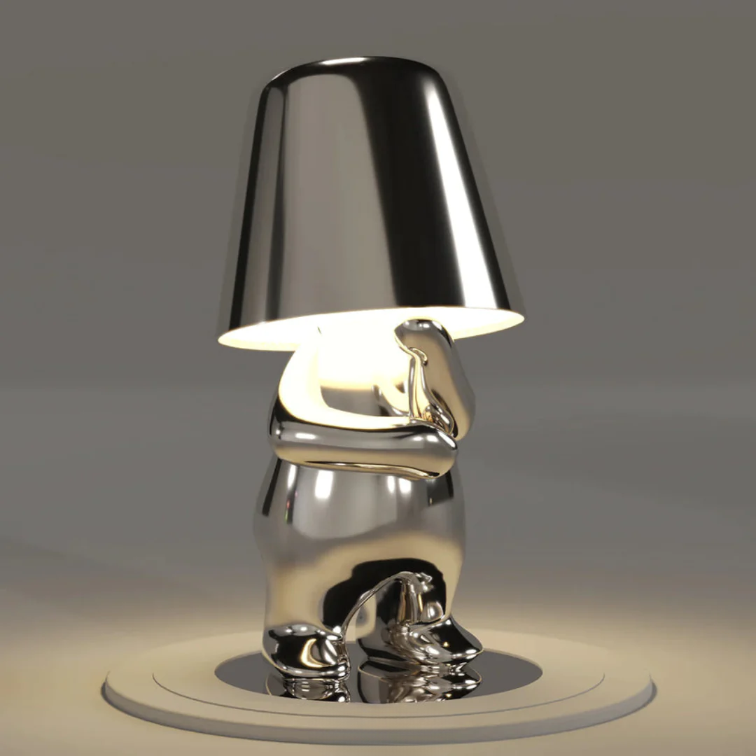 speelse tafellamp met uniek artistiek ontwerp en dimbaar licht – perfecte decoratie voor woonkamer, slaapkamer of bureau