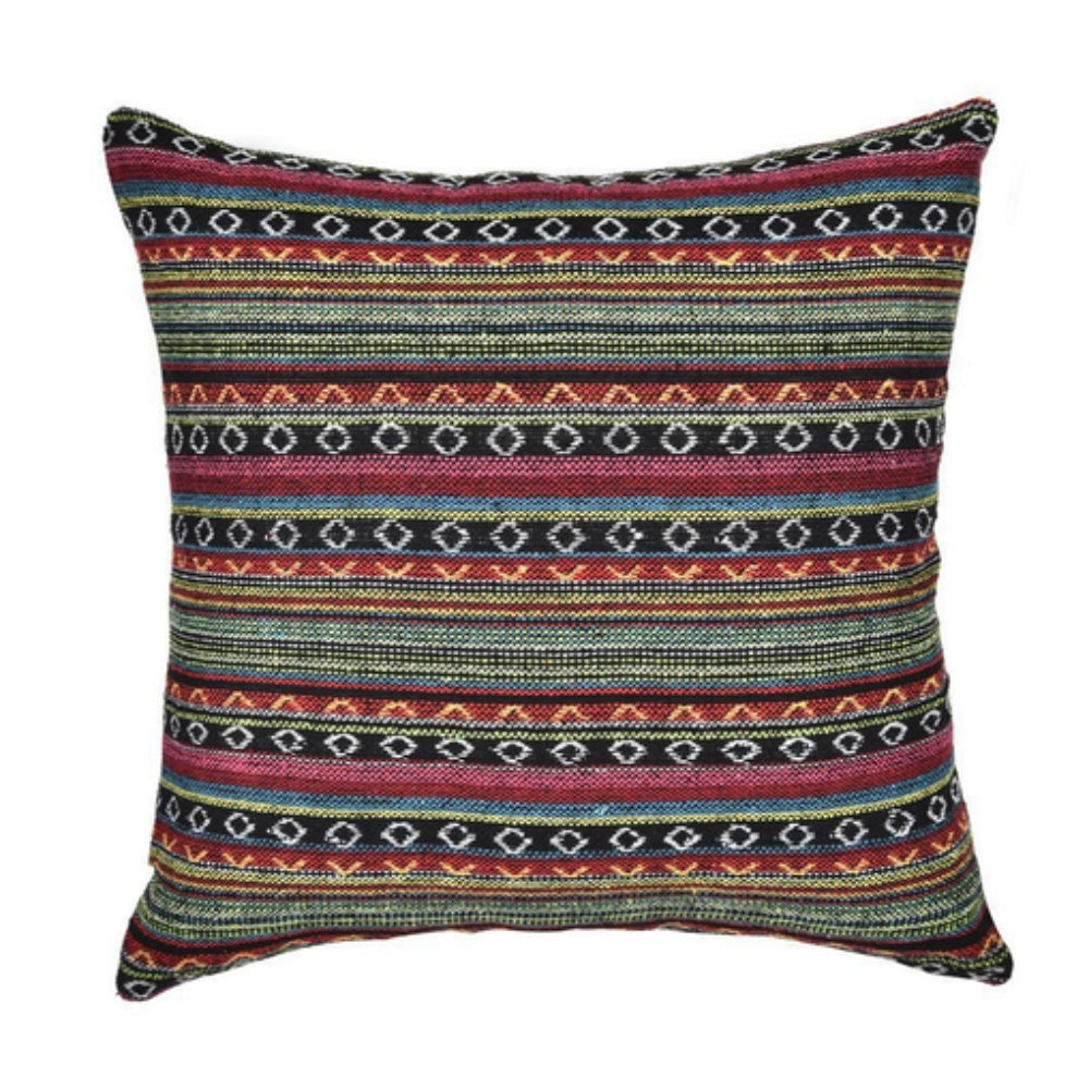 Bohemian Geometrische Kussenhoes – Geweven Microvezel voor de Bank | Oase Wonen