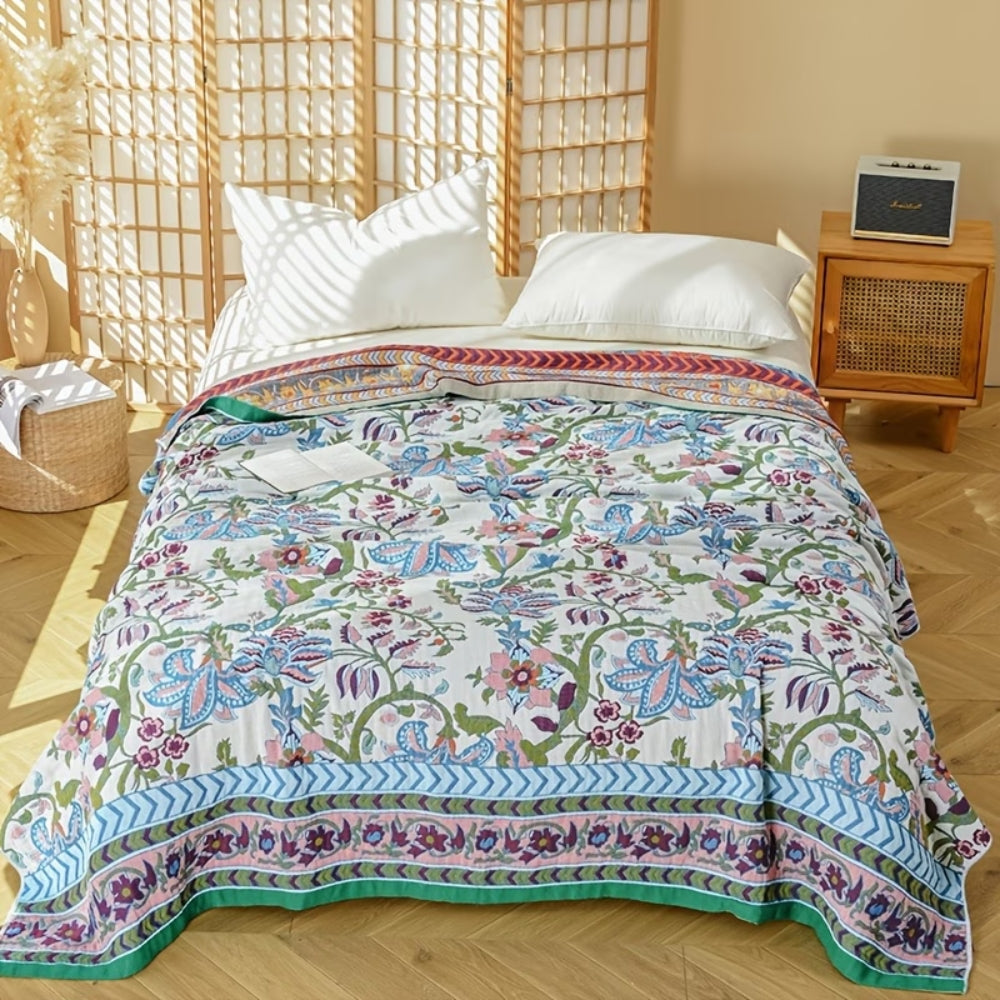 Selvara Reversible Katoenen deken | Oase Wonen