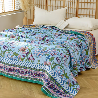 Selvara Reversible Katoenen deken | Oase Wonen