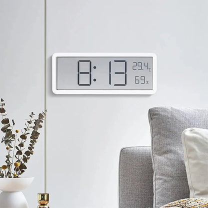 ClimaView – Digitale LED-wandklok met Temperatuur- en Vochtweergave