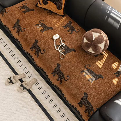 Lion Wavy Bankhoes – Antislip Chenille Hoes voor je Bank | Oase Wonen