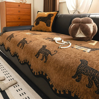 Lion Wavy Bankhoes – Antislip Chenille Hoes voor je Bank | Oase Wonen