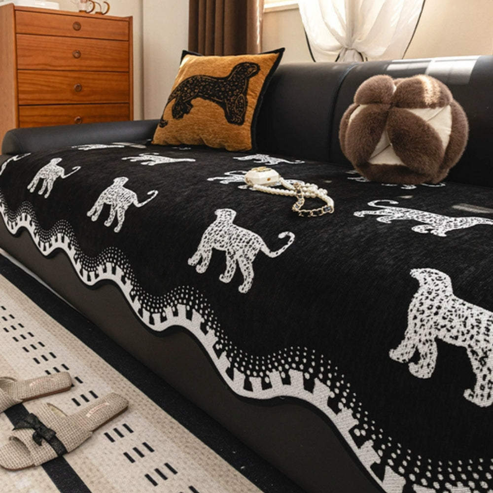 Lion Wavy Bankhoes – Antislip Chenille Hoes voor je Bank | Oase Wonen