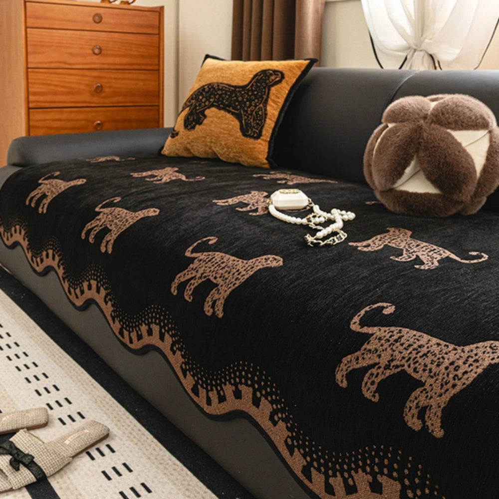 Lion Wavy Bankhoes – Antislip Chenille Hoes voor je Bank | Oase Wonen