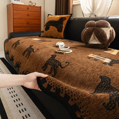 Lion Wavy Bankhoes – Antislip Chenille Hoes voor je Bank | Oase Wonen
