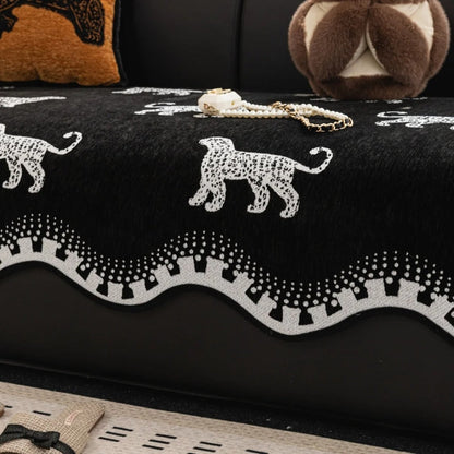 Lion Wavy Bankhoes – Antislip Chenille Hoes voor je Bank | Oase Wonen
