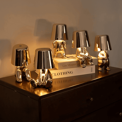 speelse tafellamp met uniek artistiek ontwerp en dimbaar licht – perfecte decoratie voor woonkamer, slaapkamer of bureau